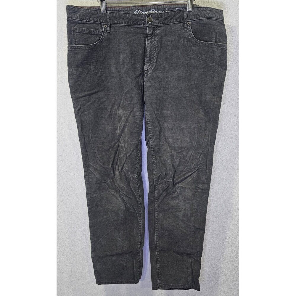 Eddie Bauer Size 16 Women’s Gray Corduroy Boyfriend Slim Fit Pants